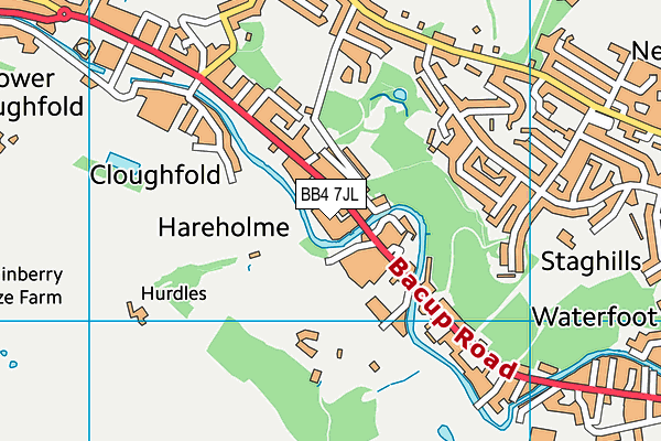 BB4 7JL map - OS VectorMap District (Ordnance Survey) BB4 7JL map - OS VectorMap District (Ordnance Survey)