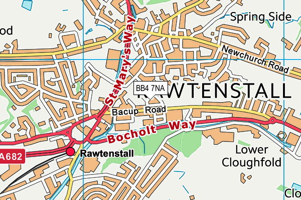 BB4 7NA map - OS VectorMap District (Ordnance Survey) BB4 7NA map - OS VectorMap District (Ordnance Survey)