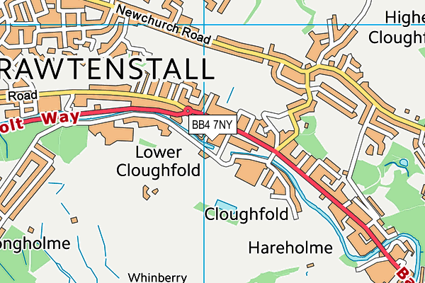 BB4 7NY map - OS VectorMap District (Ordnance Survey) BB4 7NY map - OS VectorMap District (Ordnance Survey)