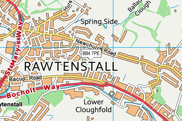 BB4 7PE map - OS VectorMap District (Ordnance Survey) BB4 7PE map - OS VectorMap District (Ordnance Survey)