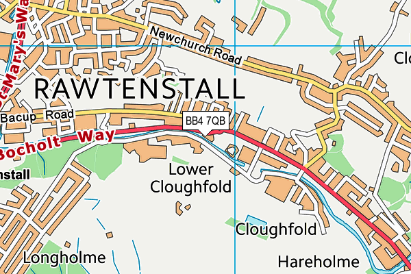 BB4 7QB map - OS VectorMap District (Ordnance Survey) BB4 7QB map - OS VectorMap District (Ordnance Survey)