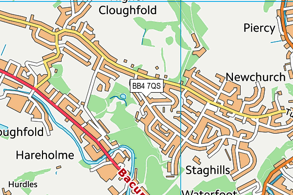 BB4 7QS map - OS VectorMap District (Ordnance Survey) BB4 7QS map - OS VectorMap District (Ordnance Survey)