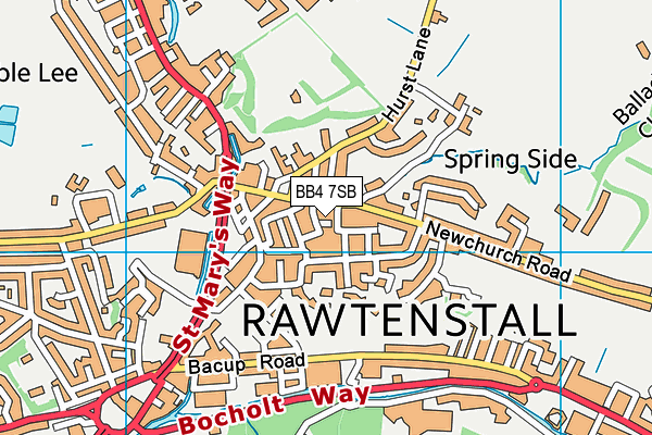 BB4 7SB map - OS VectorMap District (Ordnance Survey) BB4 7SB map - OS VectorMap District (Ordnance Survey)