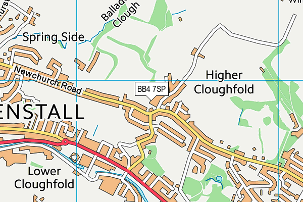 BB4 7SP map - OS VectorMap District (Ordnance Survey) BB4 7SP map - OS VectorMap District (Ordnance Survey)