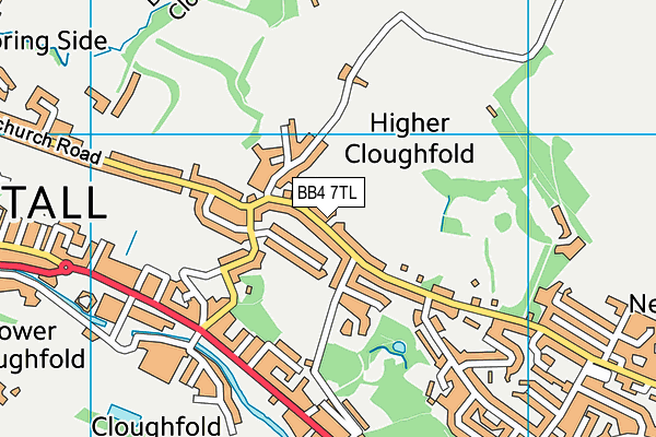 BB4 7TL map - OS VectorMap District (Ordnance Survey) BB4 7TL map - OS VectorMap District (Ordnance Survey)