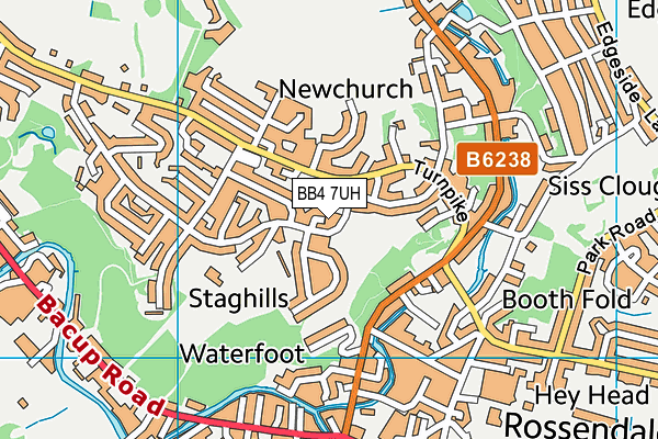 BB4 7UH map - OS VectorMap District (Ordnance Survey) BB4 7UH map - OS VectorMap District (Ordnance Survey)