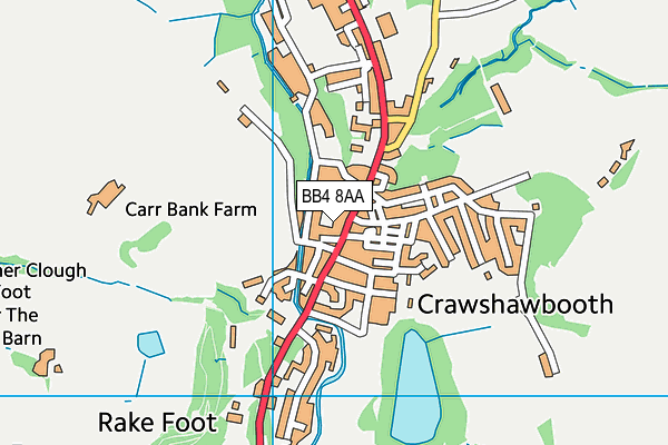 BB4 8AA map - OS VectorMap District (Ordnance Survey) BB4 8AA map - OS VectorMap District (Ordnance Survey)