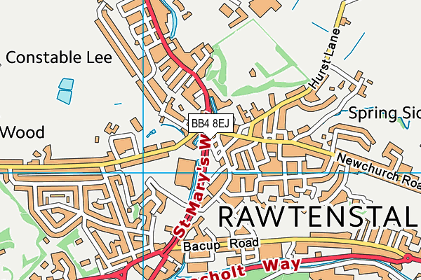 BB4 8EJ map - OS VectorMap District (Ordnance Survey) BB4 8EJ map - OS VectorMap District (Ordnance Survey)