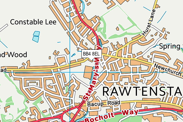 BB4 8EL map - OS VectorMap District (Ordnance Survey) BB4 8EL map - OS VectorMap District (Ordnance Survey)