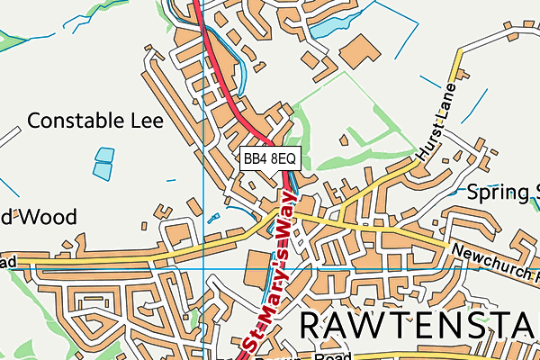 BB4 8EQ map - OS VectorMap District (Ordnance Survey) BB4 8EQ map - OS VectorMap District (Ordnance Survey)