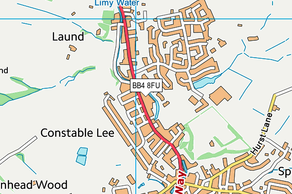 BB4 8FU map - OS VectorMap District (Ordnance Survey) BB4 8FU map - OS VectorMap District (Ordnance Survey)
