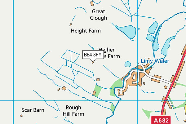 BB4 8FY map - OS VectorMap District (Ordnance Survey) BB4 8FY map - OS VectorMap District (Ordnance Survey)