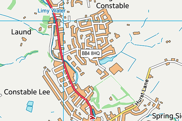 BB4 8HQ map - OS VectorMap District (Ordnance Survey) BB4 8HQ map - OS VectorMap District (Ordnance Survey)
