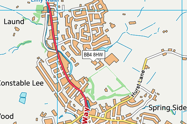 BB4 8HW map - OS VectorMap District (Ordnance Survey) BB4 8HW map - OS VectorMap District (Ordnance Survey)