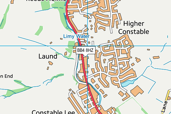 BB4 8HZ map - OS VectorMap District (Ordnance Survey) BB4 8HZ map - OS VectorMap District (Ordnance Survey)