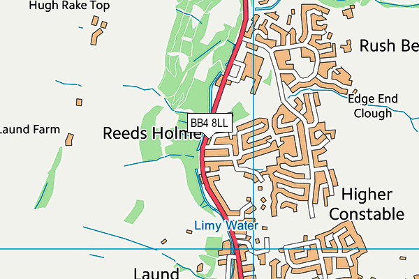 BB4 8LL map - OS VectorMap District (Ordnance Survey) BB4 8LL map - OS VectorMap District (Ordnance Survey)