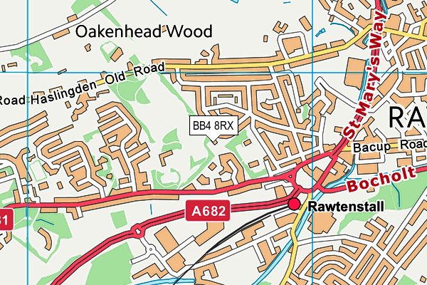 BB4 8RX map - OS VectorMap District (Ordnance Survey) BB4 8RX map - OS VectorMap District (Ordnance Survey)