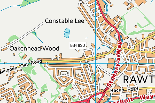 BB4 8SU map - OS VectorMap District (Ordnance Survey) BB4 8SU map - OS VectorMap District (Ordnance Survey)