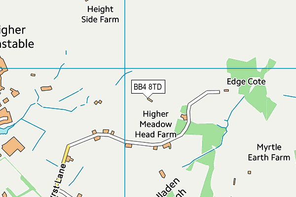 BB4 8TD map - OS VectorMap District (Ordnance Survey) BB4 8TD map - OS VectorMap District (Ordnance Survey)