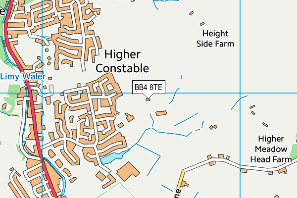 BB4 8TE map - OS VectorMap District (Ordnance Survey) BB4 8TE map - OS VectorMap District (Ordnance Survey)