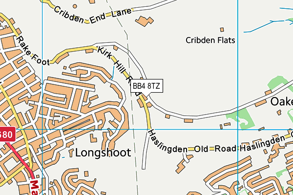 BB4 8TZ map - OS VectorMap District (Ordnance Survey) BB4 8TZ map - OS VectorMap District (Ordnance Survey)