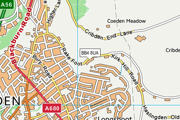 BB4 8UA map - OS VectorMap District (Ordnance Survey) BB4 8UA map - OS VectorMap District (Ordnance Survey)