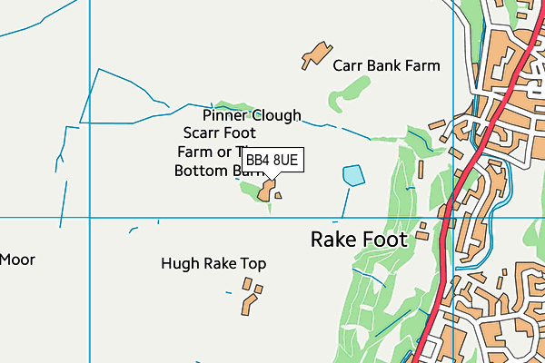 BB4 8UE map - OS VectorMap District (Ordnance Survey) BB4 8UE map - OS VectorMap District (Ordnance Survey)