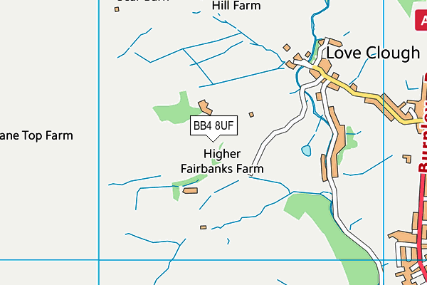 BB4 8UF map - OS VectorMap District (Ordnance Survey) BB4 8UF map - OS VectorMap District (Ordnance Survey)