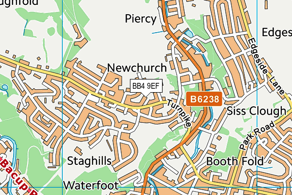 BB4 9EF map - OS VectorMap District (Ordnance Survey) BB4 9EF map - OS VectorMap District (Ordnance Survey)