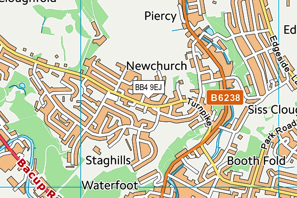 BB4 9EJ map - OS VectorMap District (Ordnance Survey) BB4 9EJ map - OS VectorMap District (Ordnance Survey)