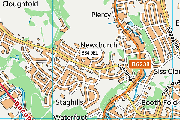 BB4 9EL map - OS VectorMap District (Ordnance Survey) BB4 9EL map - OS VectorMap District (Ordnance Survey)