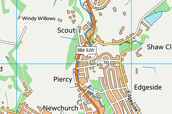 BB4 9JW map - OS VectorMap District (Ordnance Survey) BB4 9JW map - OS VectorMap District (Ordnance Survey)
