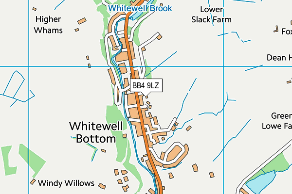 BB4 9LZ map - OS VectorMap District (Ordnance Survey)