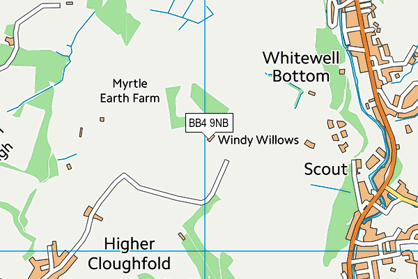 BB4 9NB map - OS VectorMap District (Ordnance Survey)