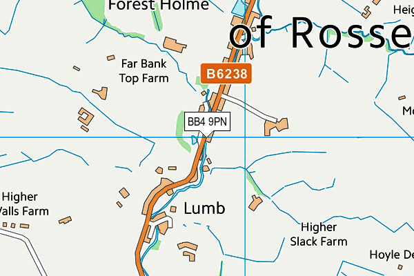 BB4 9PN map - OS VectorMap District (Ordnance Survey) BB4 9PN map - OS VectorMap District (Ordnance Survey)