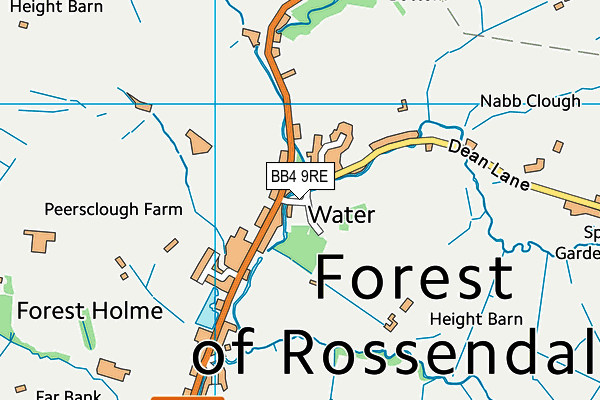 BB4 9RE map - OS VectorMap District (Ordnance Survey)