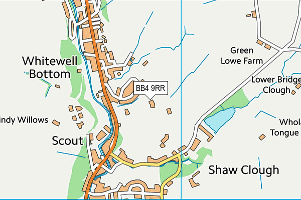 BB4 9RR map - OS VectorMap District (Ordnance Survey)