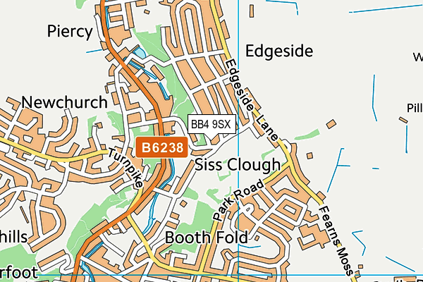 BB4 9SX map - OS VectorMap District (Ordnance Survey) BB4 9SX map - OS VectorMap District (Ordnance Survey)
