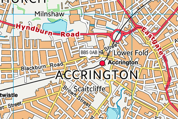 BB5 0AB map - OS VectorMap District (Ordnance Survey) BB5 0AB map - OS VectorMap District (Ordnance Survey)