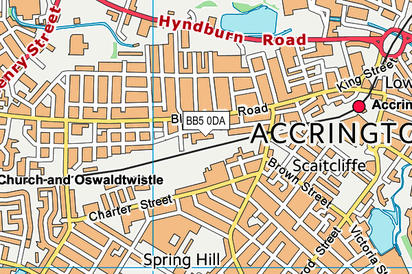 BB5 0DA map - OS VectorMap District (Ordnance Survey) BB5 0DA map - OS VectorMap District (Ordnance Survey)