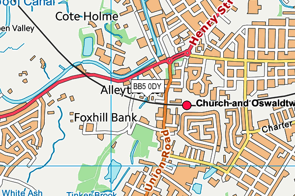 BB5 0DY map - OS VectorMap District (Ordnance Survey) BB5 0DY map - OS VectorMap District (Ordnance Survey)
