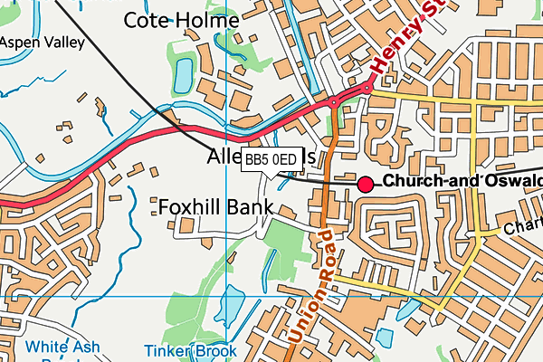 BB5 0ED map - OS VectorMap District (Ordnance Survey) BB5 0ED map - OS VectorMap District (Ordnance Survey)