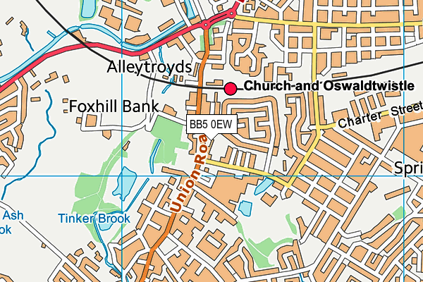BB5 0EW map - OS VectorMap District (Ordnance Survey) BB5 0EW map - OS VectorMap District (Ordnance Survey)