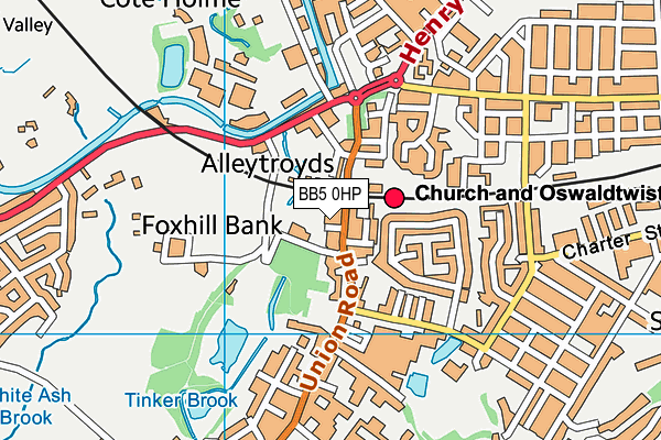 BB5 0HP map - OS VectorMap District (Ordnance Survey) BB5 0HP map - OS VectorMap District (Ordnance Survey)