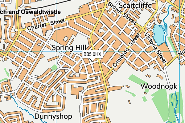 BB5 0HX map - OS VectorMap District (Ordnance Survey) BB5 0HX map - OS VectorMap District (Ordnance Survey)