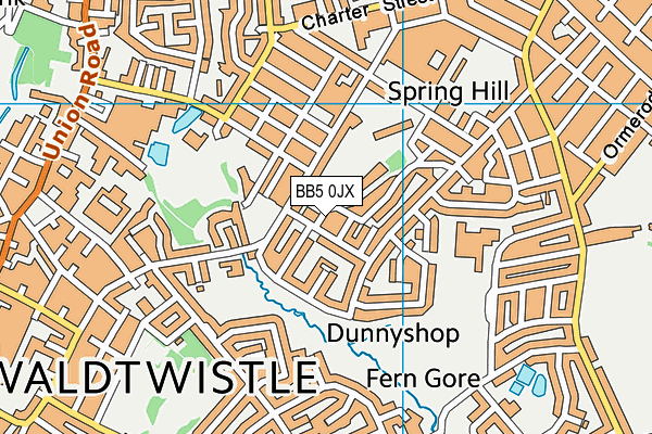 BB5 0JX map - OS VectorMap District (Ordnance Survey) BB5 0JX map - OS VectorMap District (Ordnance Survey)