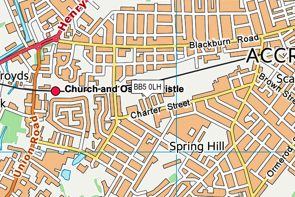 BB5 0LH map - OS VectorMap District (Ordnance Survey) BB5 0LH map - OS VectorMap District (Ordnance Survey)
