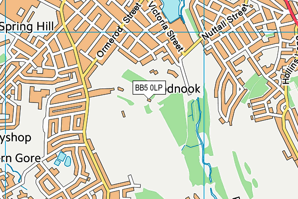 BB5 0LP map - OS VectorMap District (Ordnance Survey)