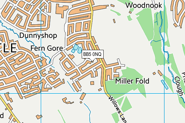 BB5 0NQ map - OS VectorMap District (Ordnance Survey) BB5 0NQ map - OS VectorMap District (Ordnance Survey)