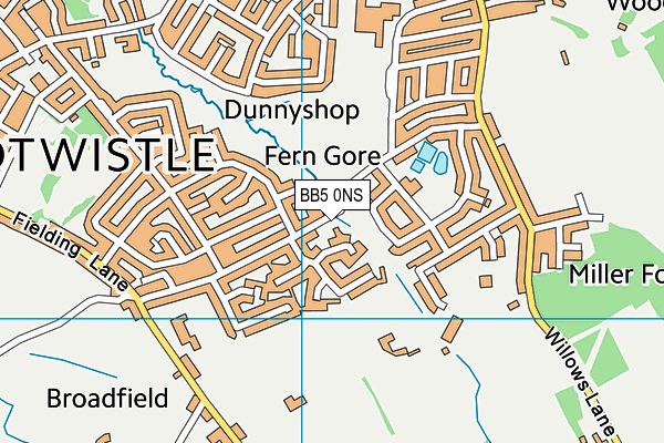 BB5 0NS map - OS VectorMap District (Ordnance Survey) BB5 0NS map - OS VectorMap District (Ordnance Survey)